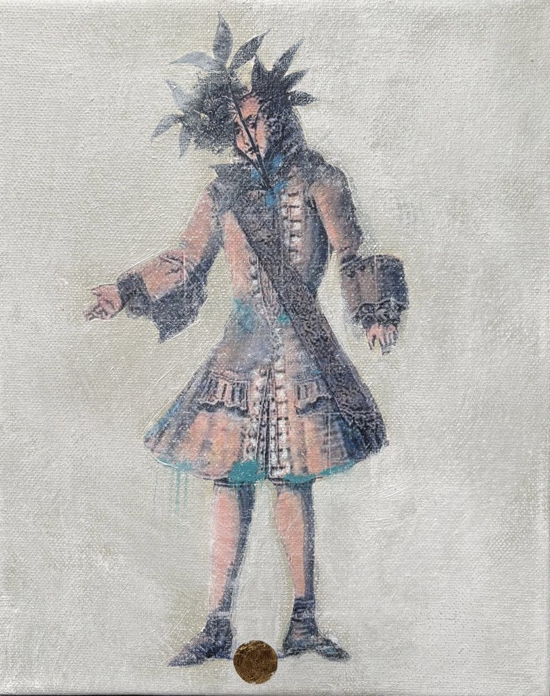 Verspielte Figur mit Blätterkrone von Karenina Fabrizzi