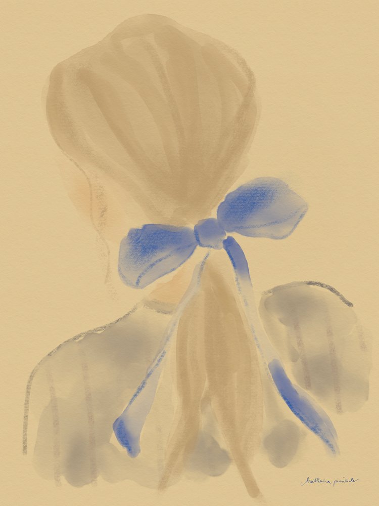 Mädchen Mit Einem Blauen Haarband von Katharina Puritscher