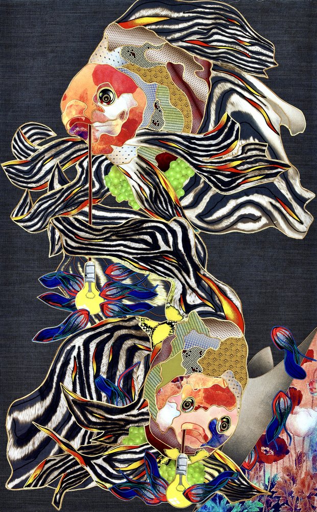Zebra-Streifen Fisch Fantasie von Kostyantin Malginov