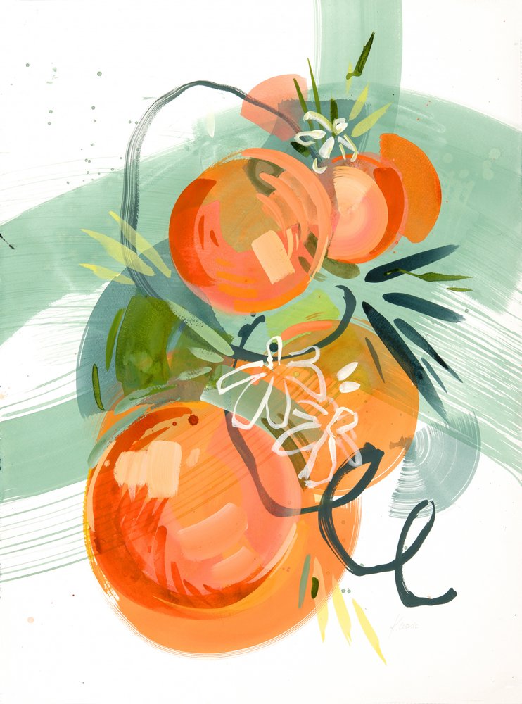 Lebhafte Orangenblüten von Kristin Cronic