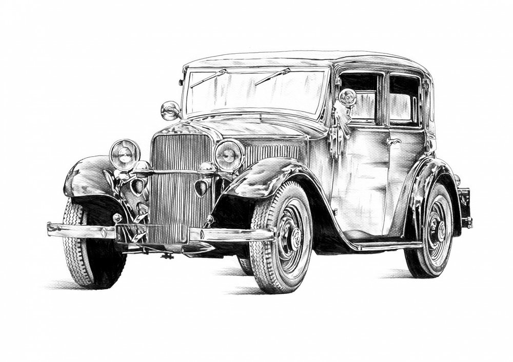 Klassisches Auto Skizze von Kulik