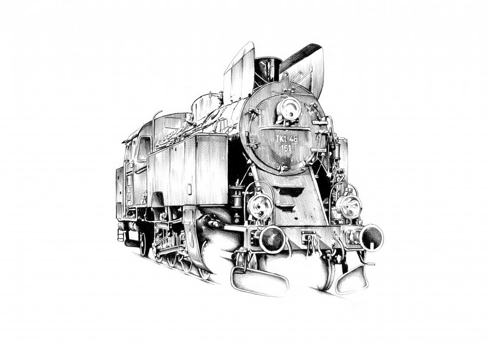 Klassische Dampflokomotive von Kulik