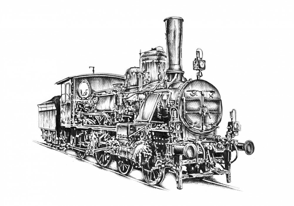Klassische Dampflokomotive von Kulik