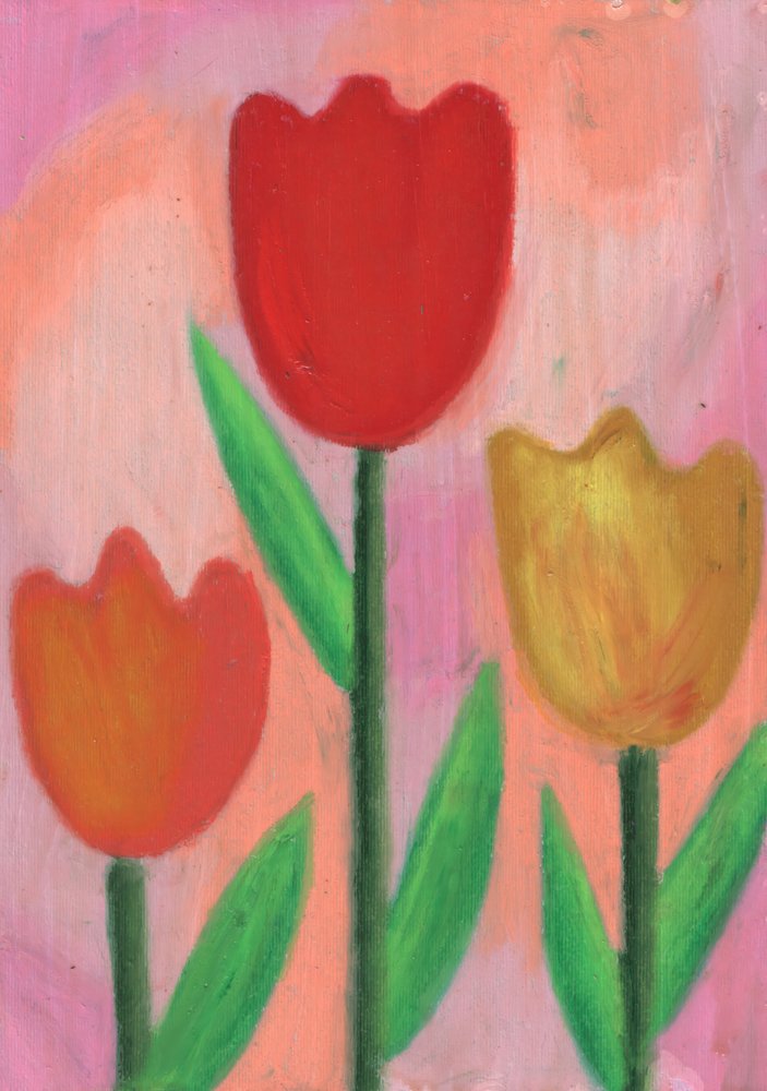 Bunte Frühlings-Tulpen von Kulik