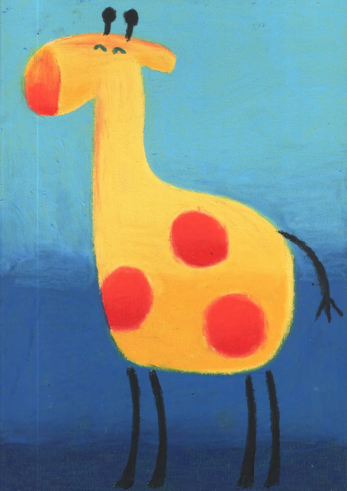 Niedliche gelbe Giraffe von Kulik