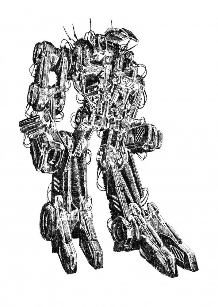 Futuristischer Roboter-Mech von Kulik