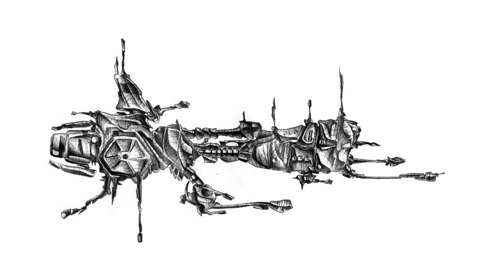 Futuristisches Sci-Fi-Raumschiff von Kulik