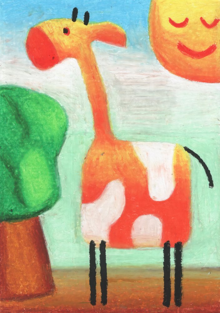Glückliche Cartoon-Giraffe von Kulik