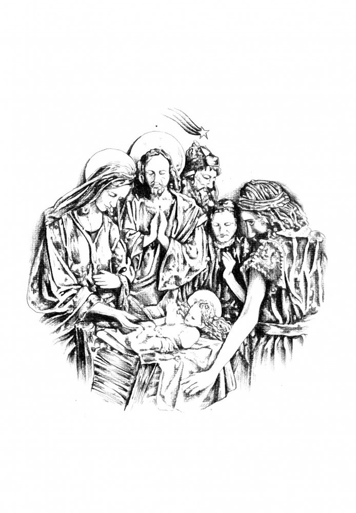 Heilige Familie Weihnachten von Kulik