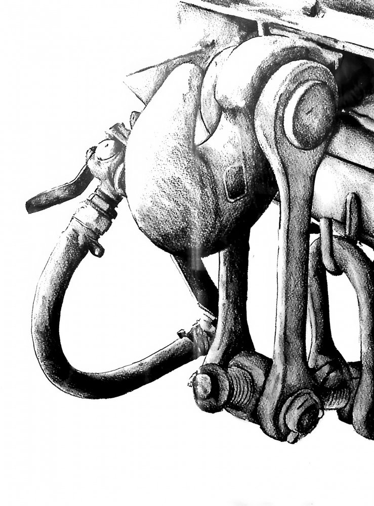 Detail einer Industriemaschine von Kulik