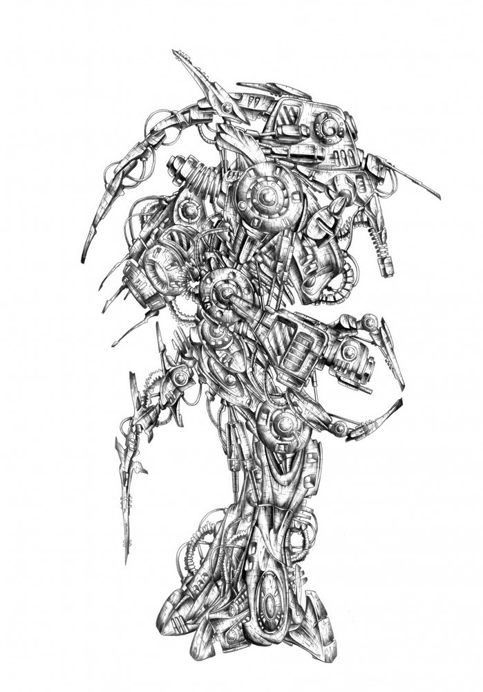 Komplexer Sci-Fi-Roboter von Kulik