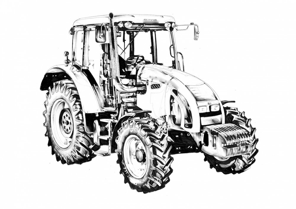 Moderner Bauerntraktor von Kulik
