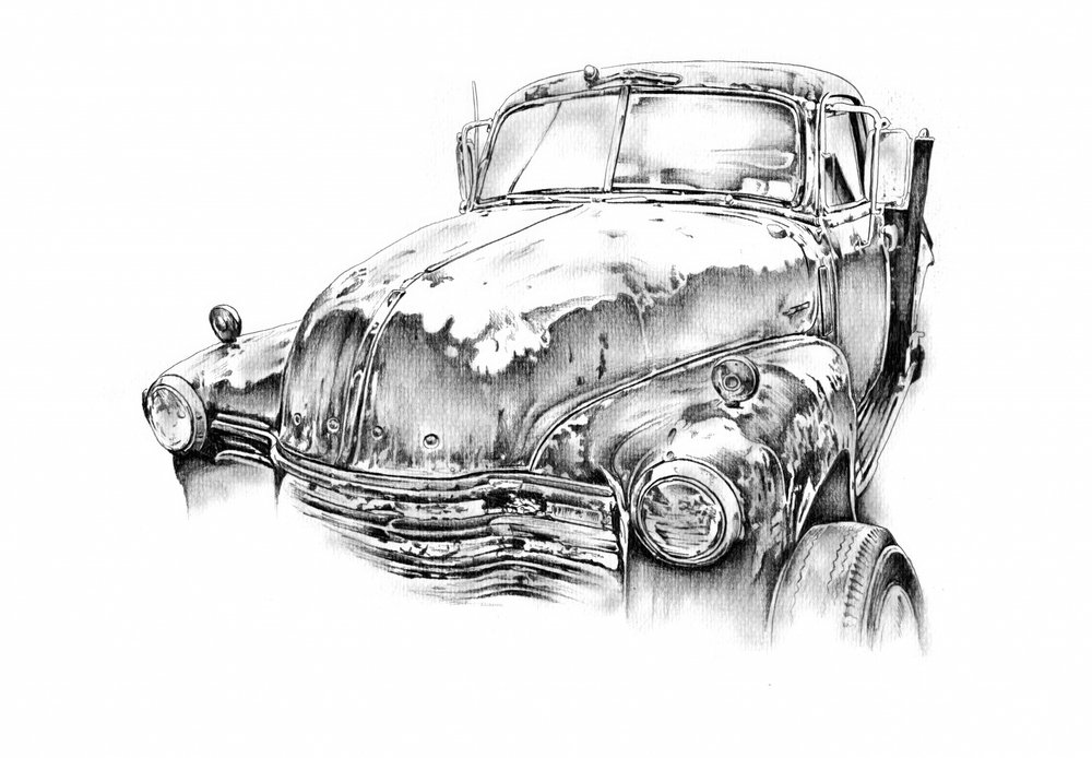 Rostiger Vintage Truck von Kulik