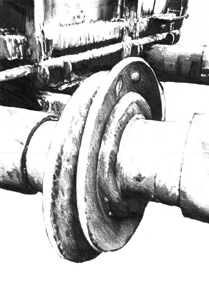 Vintage Industrielles Rad von Kulik