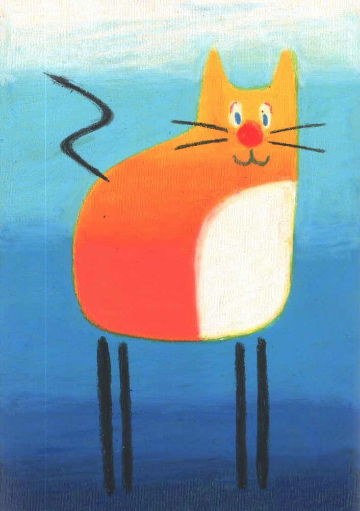 Verspielte orangefarbene Katze von Kulik