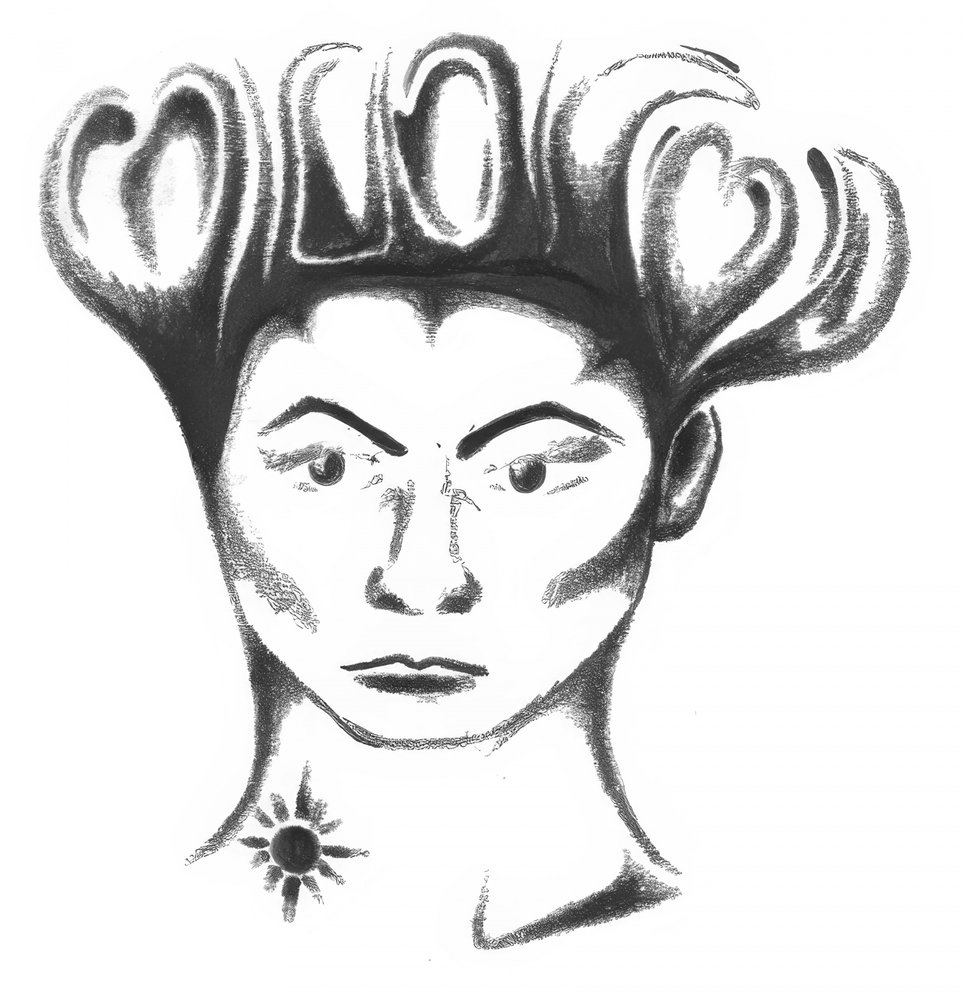 Frau mit Herzfrisur von Kulik