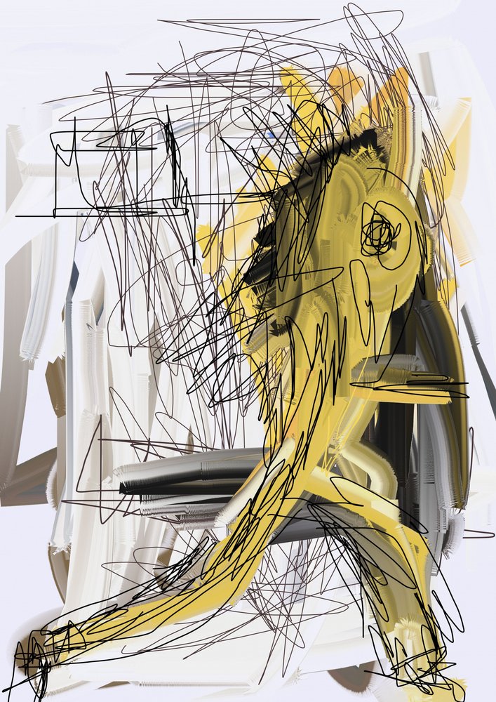 Dynamische Goldene Figur von Lembayung senja studio [Vintage Poster]