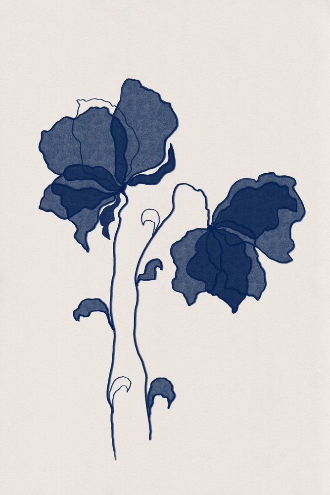 Elegante blaue Blüten von Lena Refur