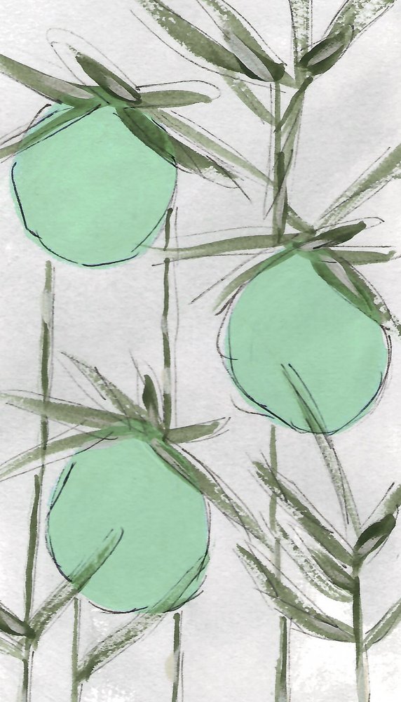 Abstrakte grüne Botanicals von Lori Ann Folz
