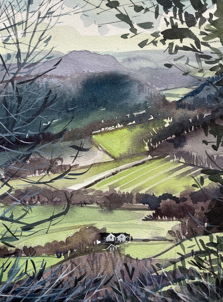 Sonniges Tal auf dem Land von Luisa Millicent