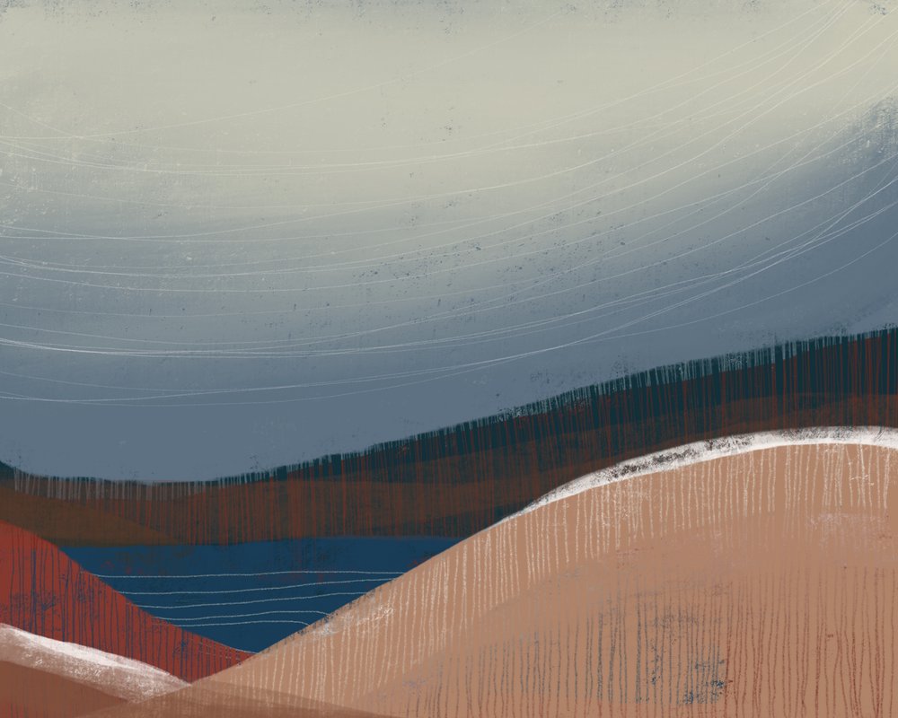 Erdiger Blauer Horizont von MANSI SAXENA