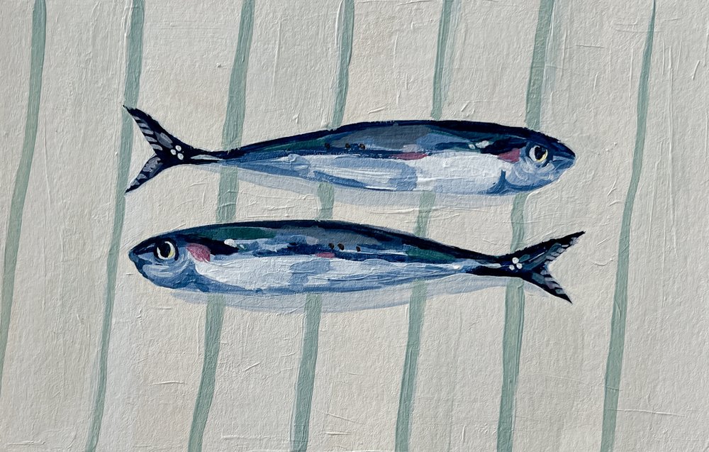 Zwei blaue Fische von Madison Phipps