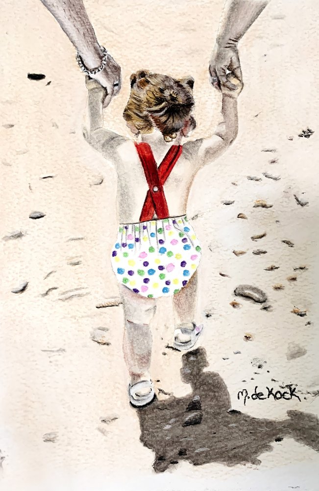 Erste Schritte Strandspaziergang von Marchelle de Kock