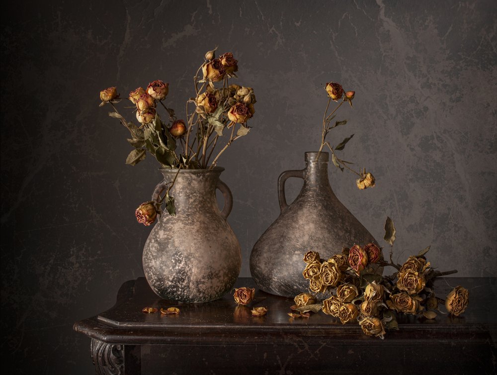 Getrocknete Rosen Stillleben von Margareth Perfoncio