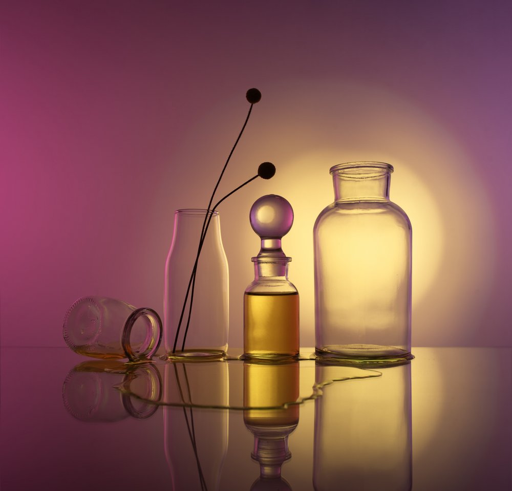 Leuchtende Glasflaschen von Margareth Perfoncio