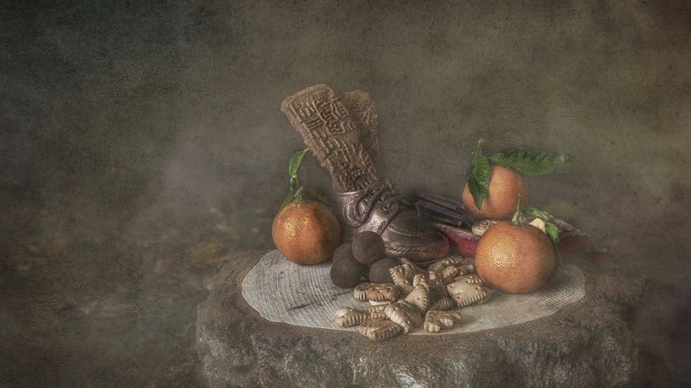 Rustikale Orangen und Kekse von Marie-anne Stas