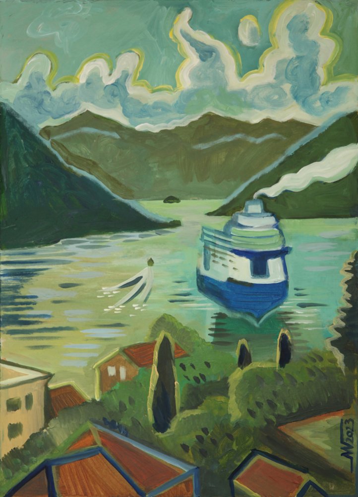 Küstenfjord Kreuzfahrtschiff von Marina Gorkaeva