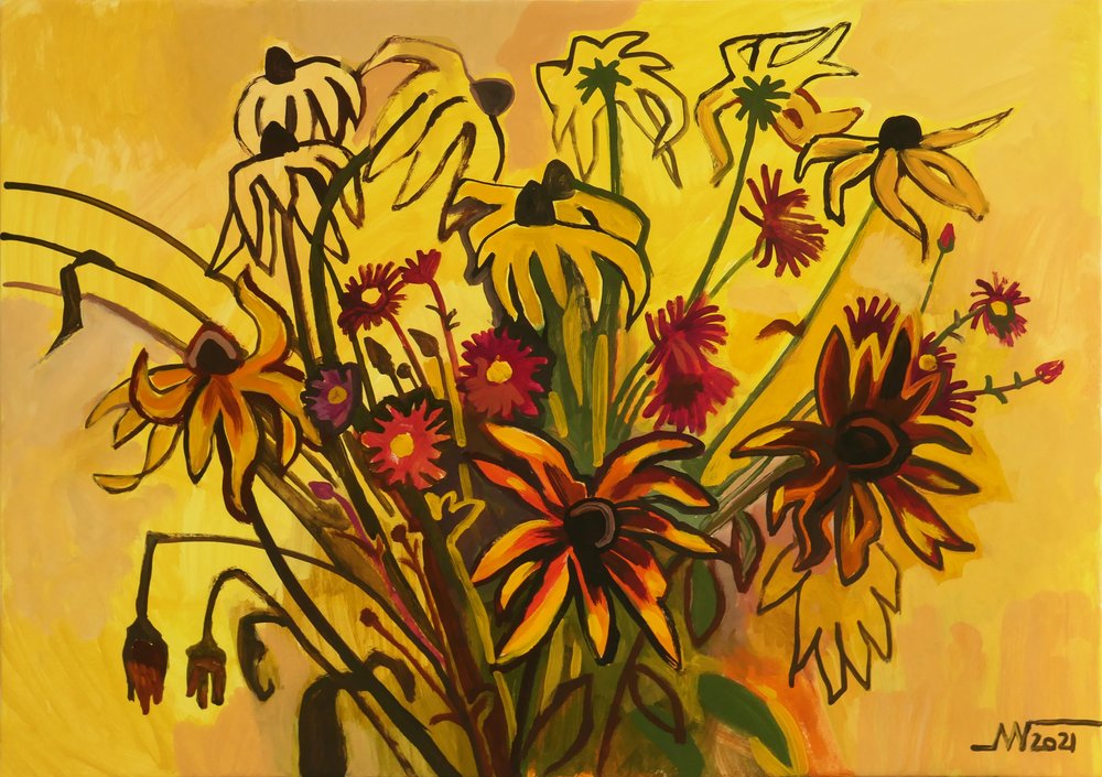 Goldene Herbstblüten von Marina Gorkaeva