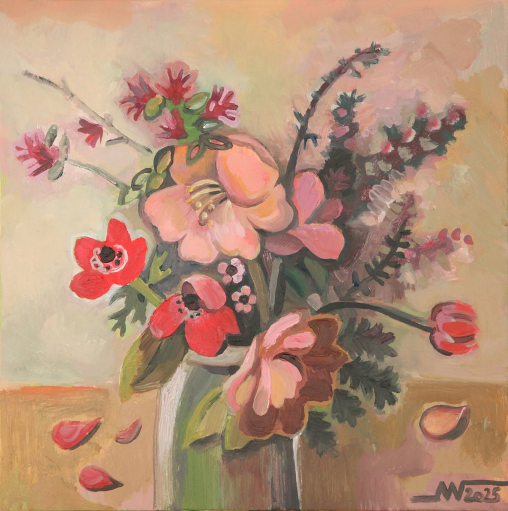 Lebendiges Blumenstillleben von Marina Gorkaeva