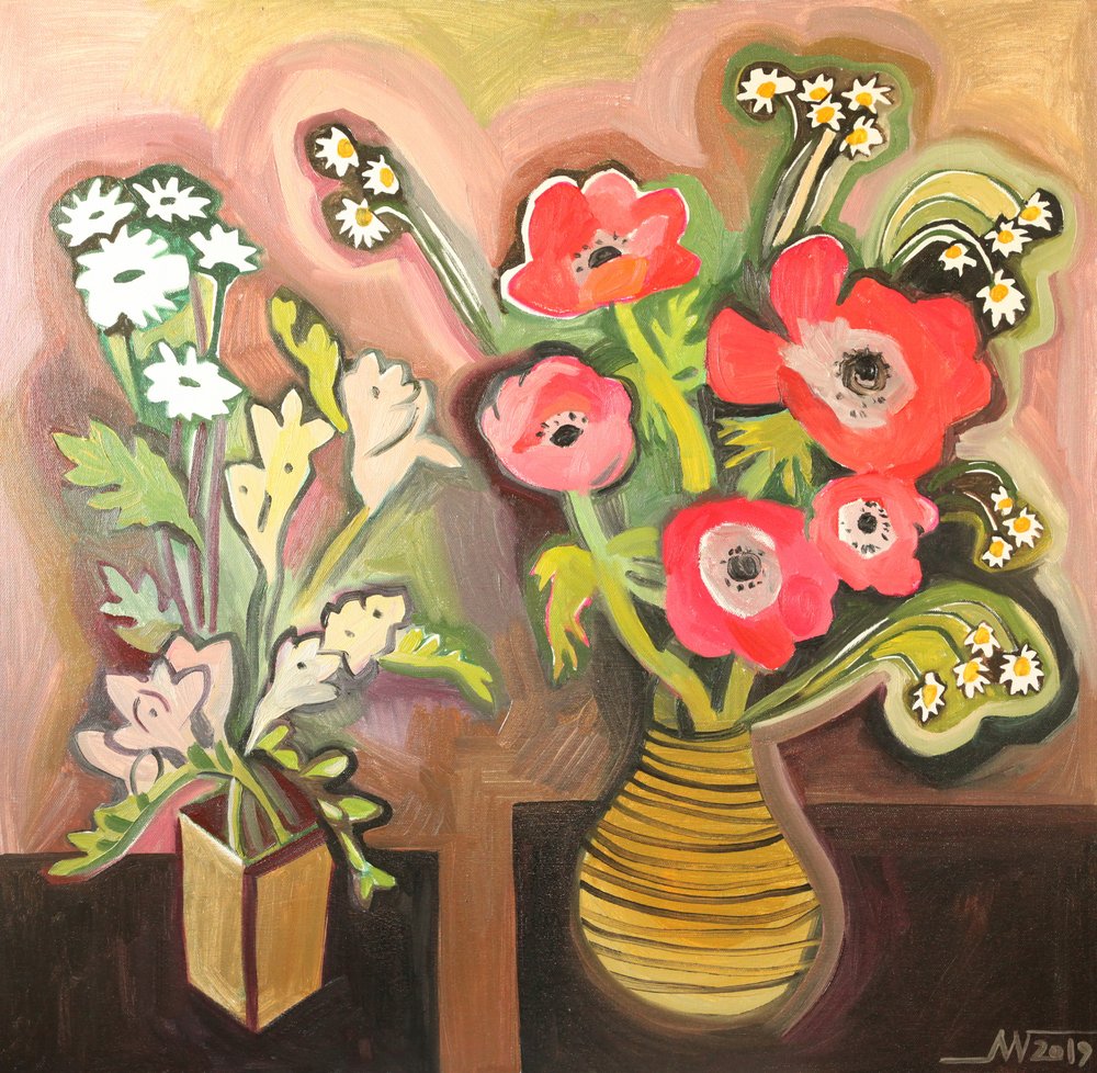 Lebendiges Blumenstillleben von Marina Gorkaeva
