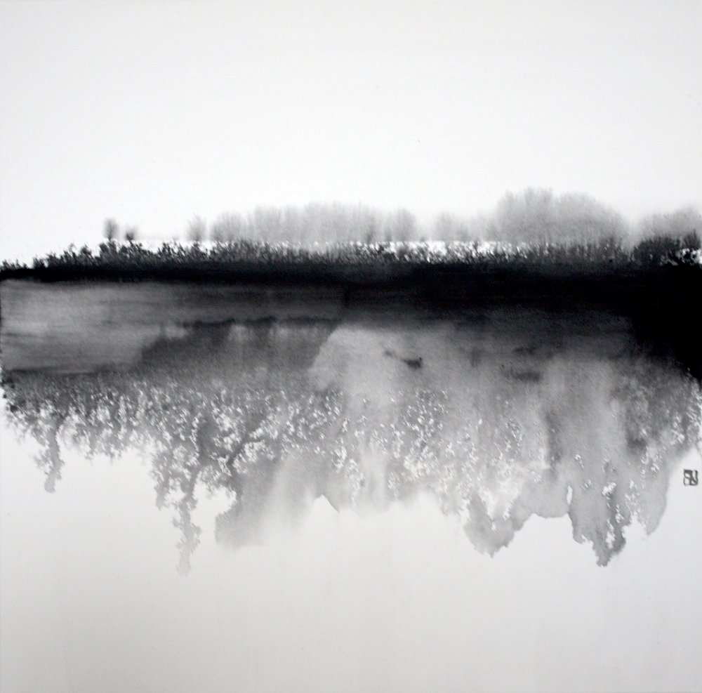 Zen Waldspiegelung von Marina Nelson