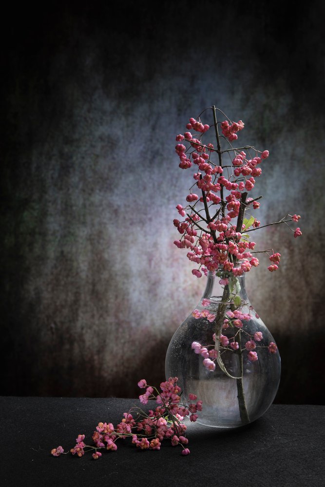 Rosa Beeren-Stillleben von Martine Benezech
