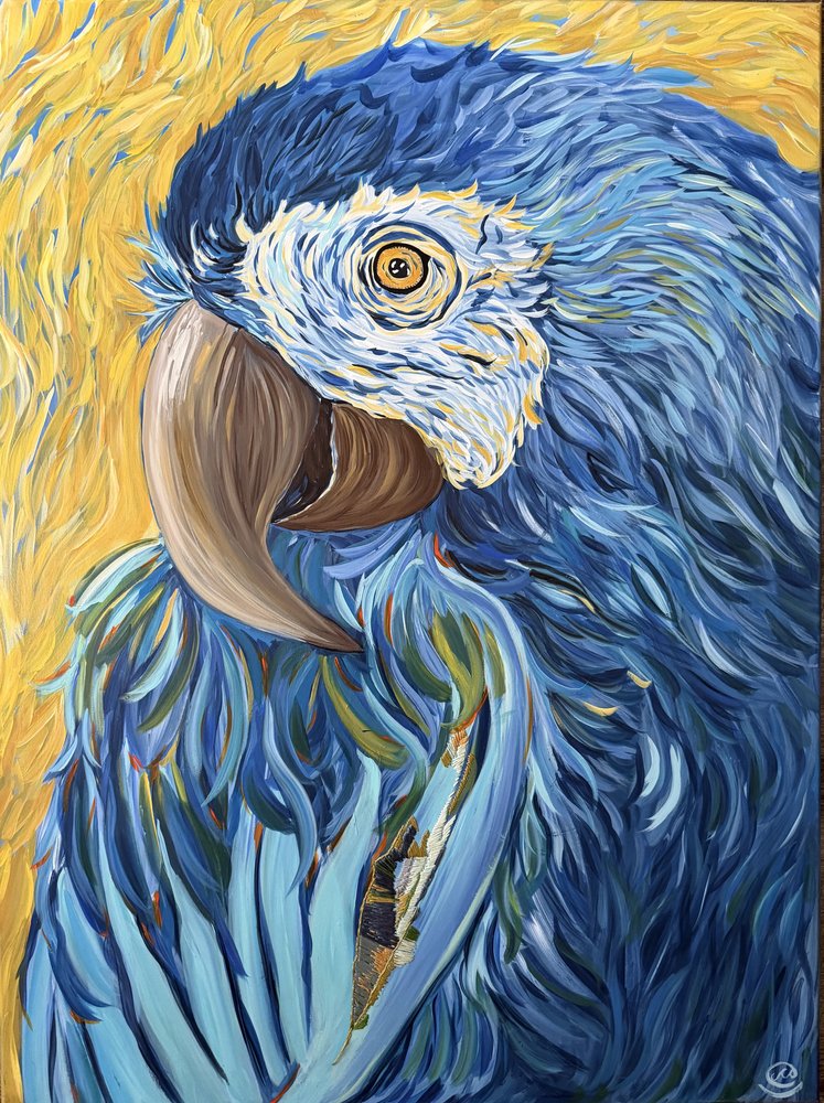 Lebendiger blauer Ara von Maryna Kovalchuk