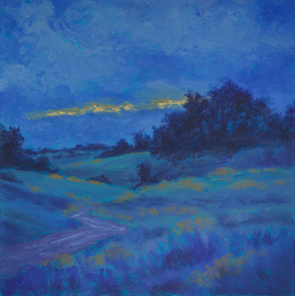 Goldene Wolke blaue Landschaft von Matt Dominger