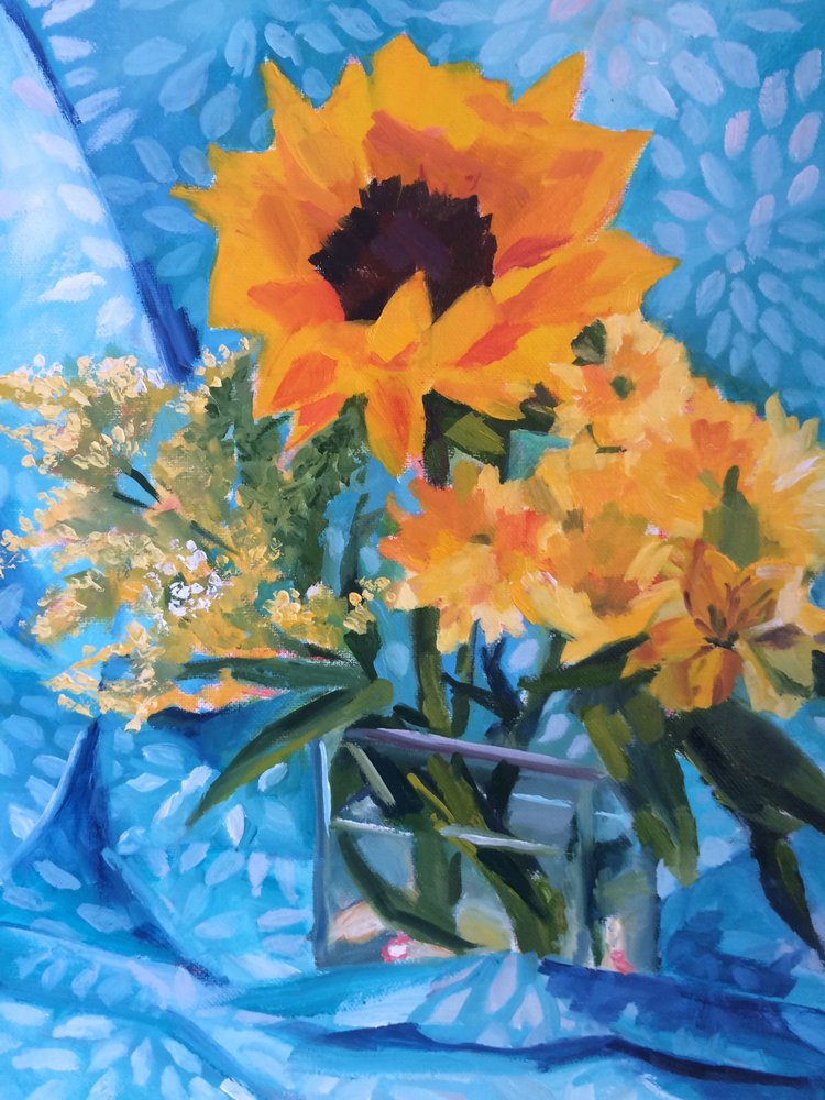 Sonniger Sonnenblumenstrauß von Maxine Shore