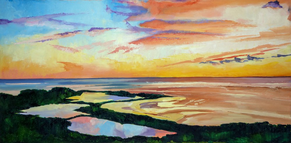 Lebendiger Küstensonnenuntergang von Maxine Shore
