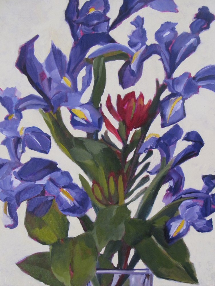 Lebendiger Irisstrauß von Maxine Shore