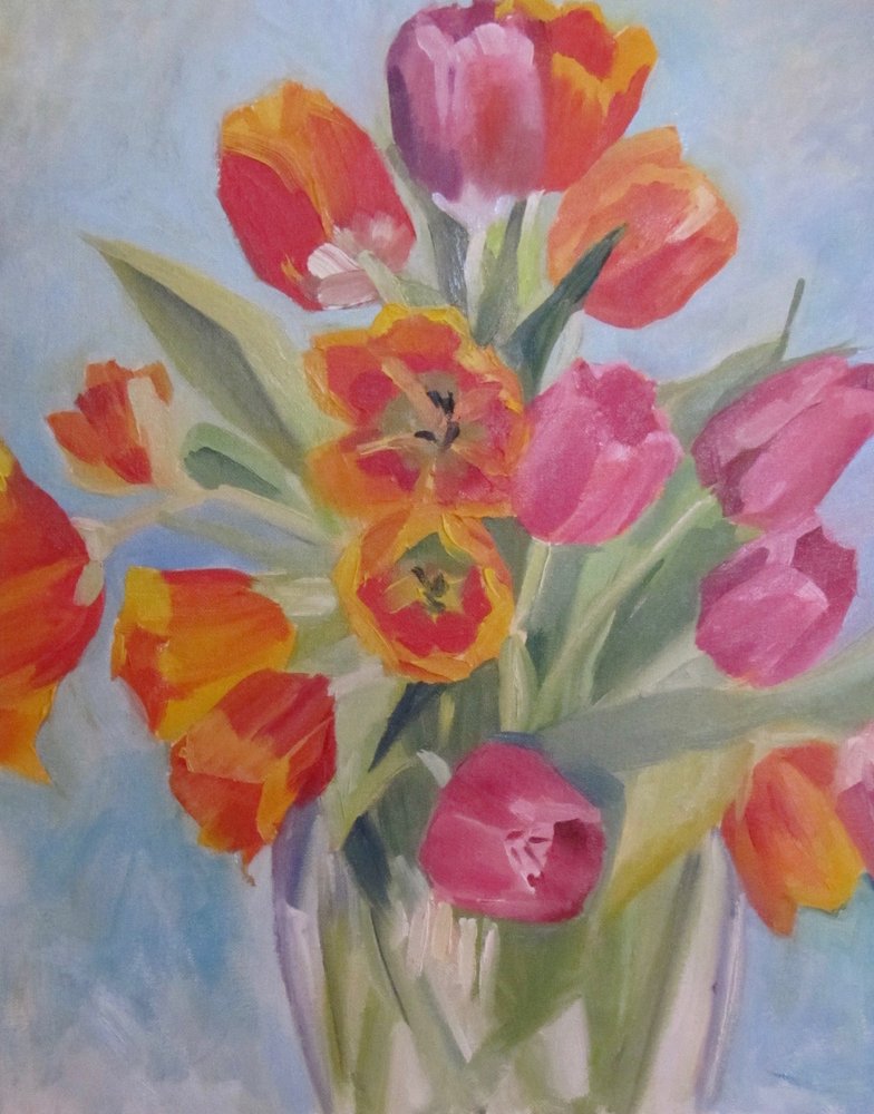 Lebendige Frühlings-Tulpen von Maxine Shore