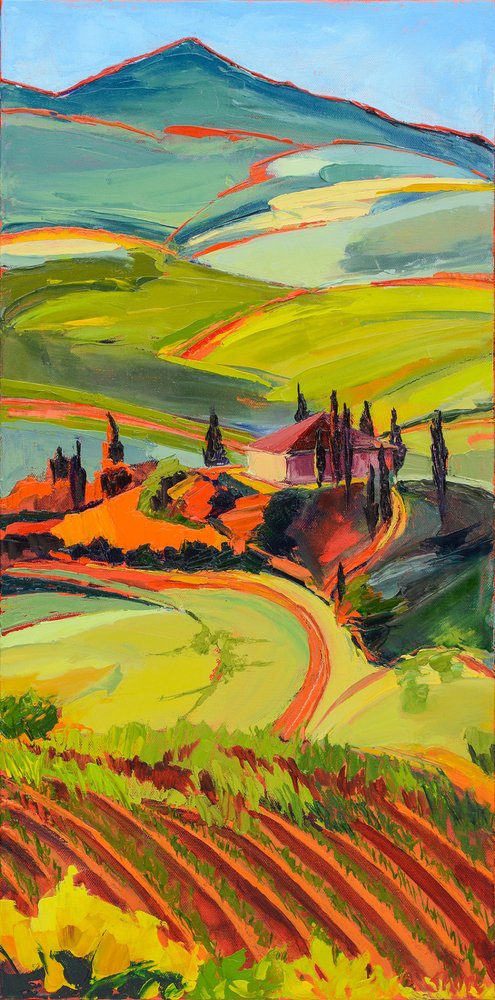 Lebendige toskanische Landschaft von Maxine Shore
