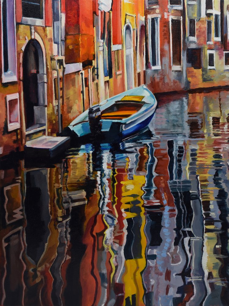 Lebhaftes Venedig-Boot von Maxine Shore