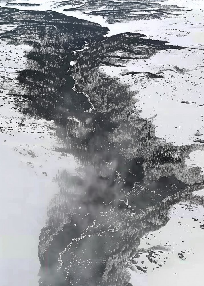 Windender Winterfluss von May Hilma
