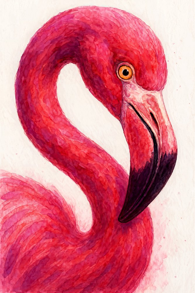 Eleganter rosa Flamingo von Natalie Bruns