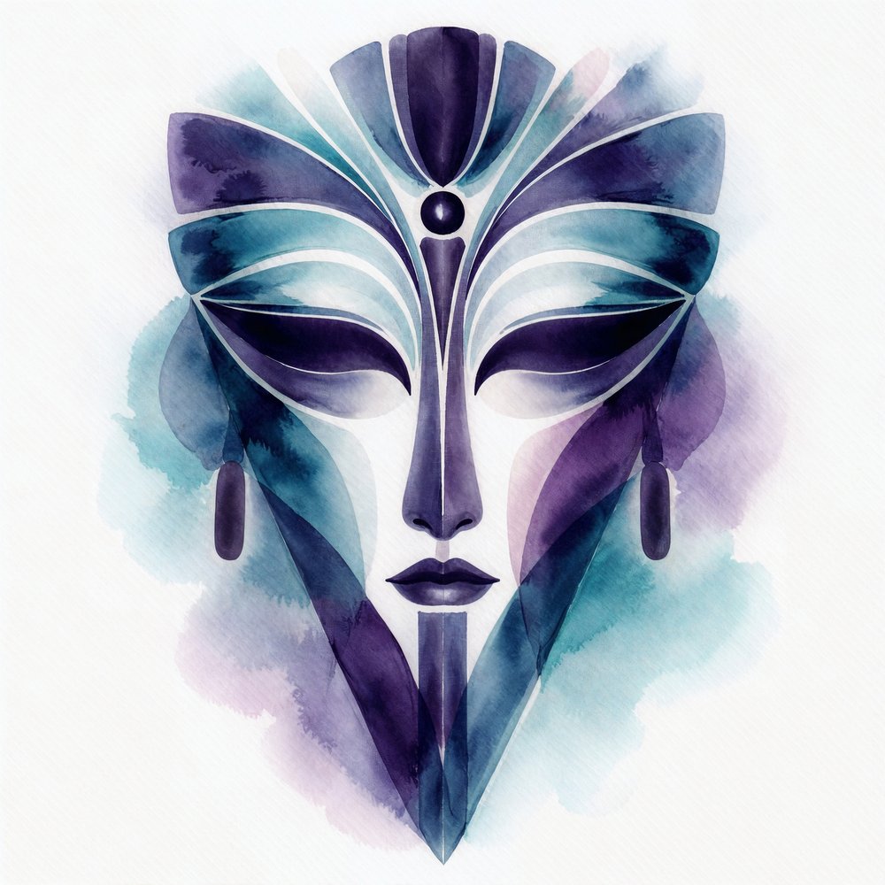 Rätselhafte Abstrakte Maske von Natalie Bruns