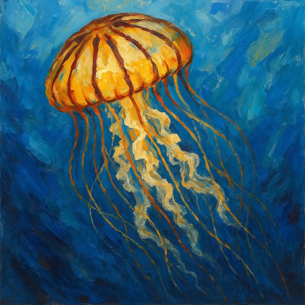 Goldene Quallenglut von Natalie Bruns