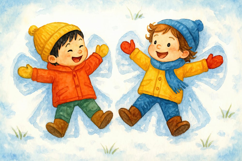 Fröhliche Schneeengel von Natalie Bruns