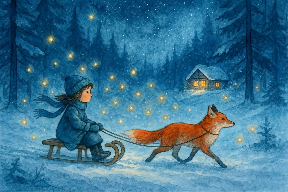 Magische Winterfuchs-Fahrt von Natalie Bruns
